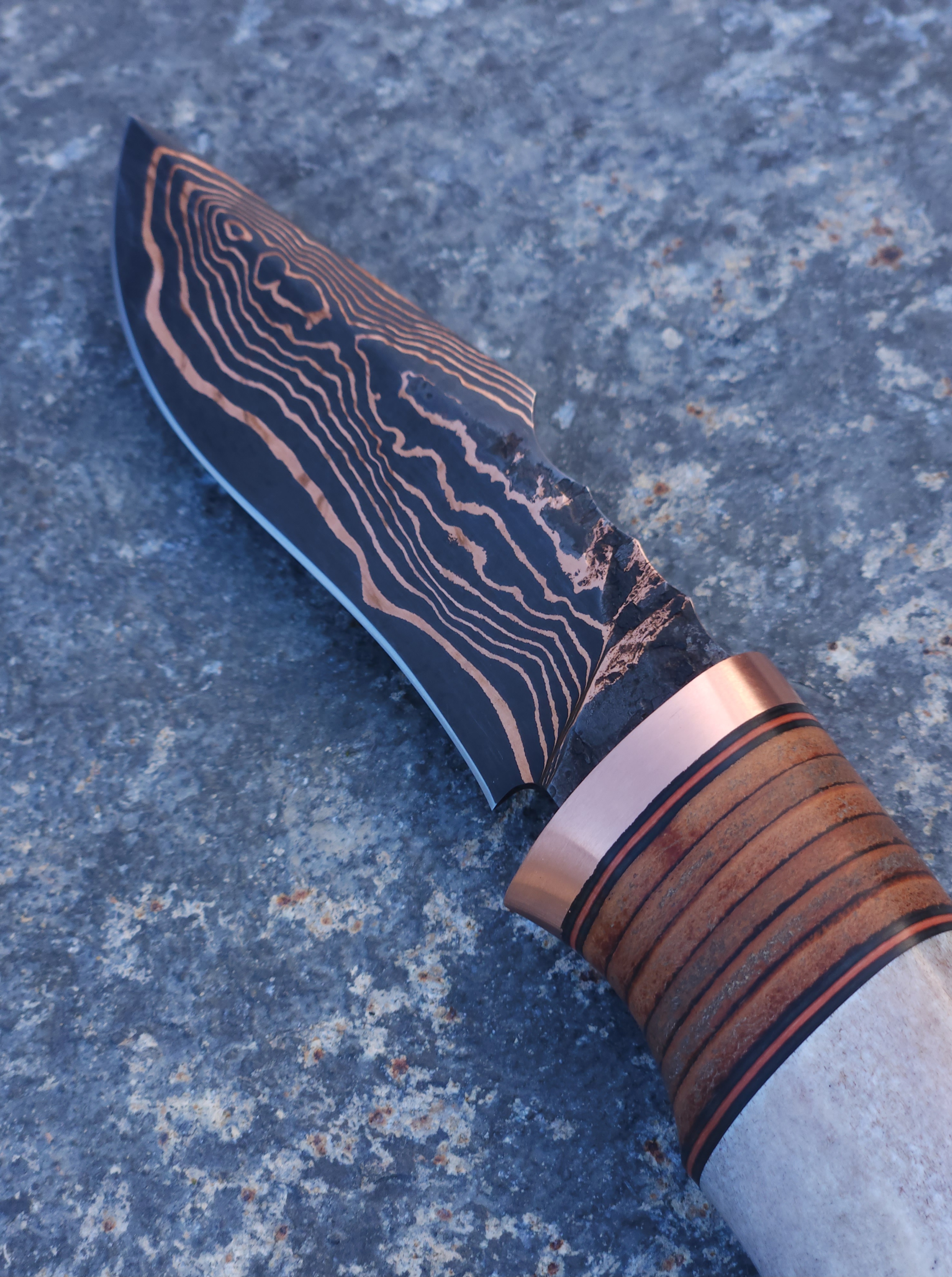 Copper Damascus Hunter 