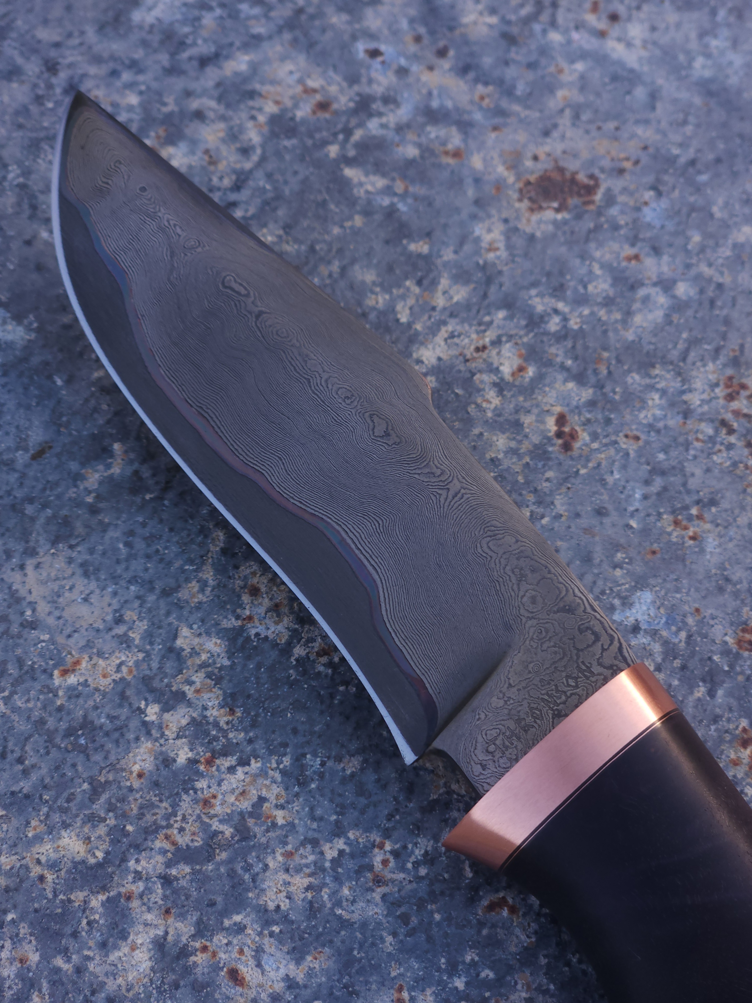 Purple Copper Damascus Hunter 1