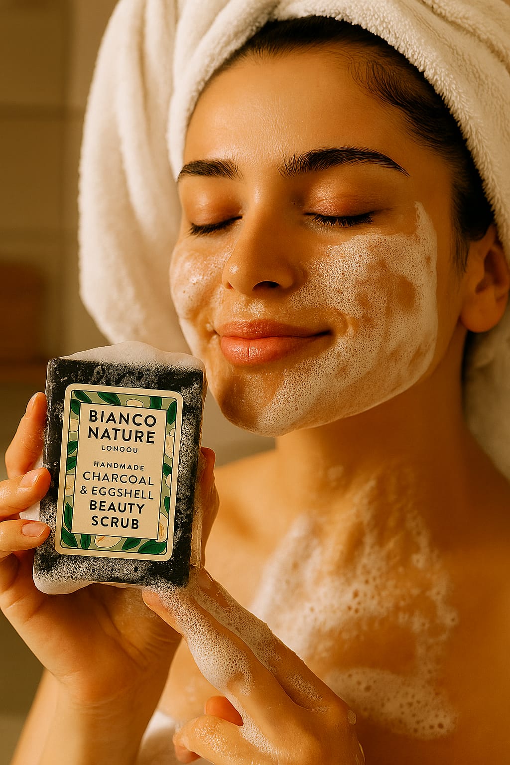 Bianco Nature Handmade Charcoal & Eggshell Beauty Scrub