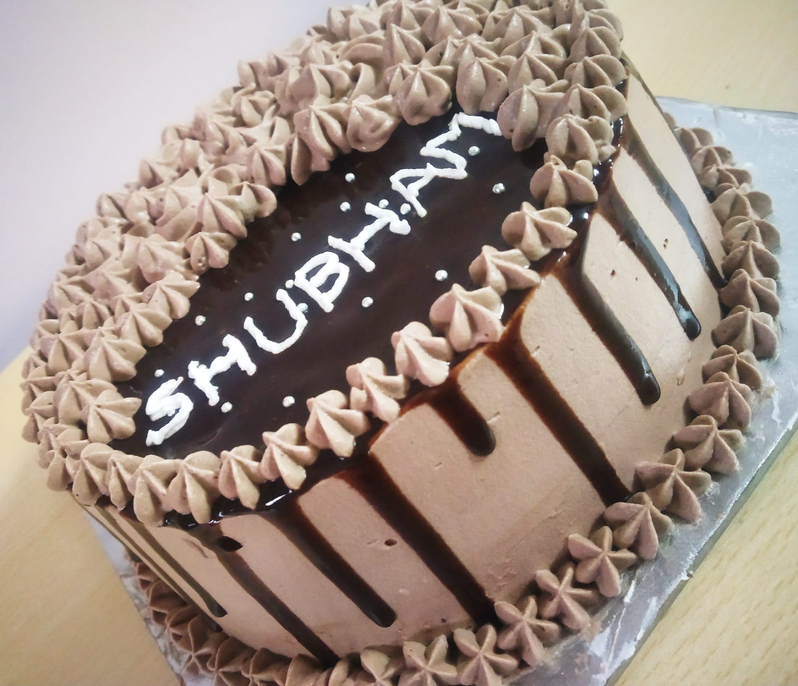 Chocolate Cream Birthday Cake