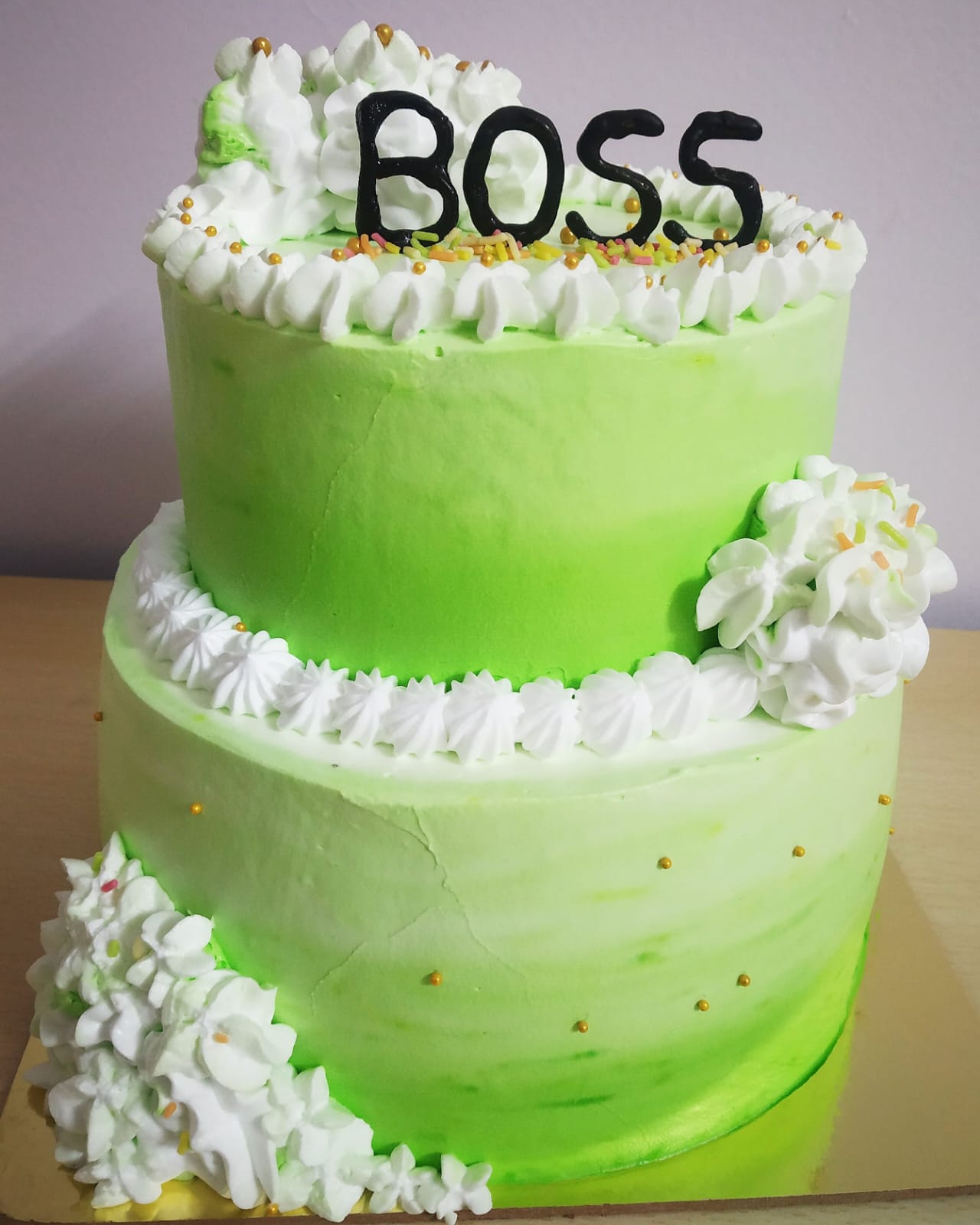 Green Boss Celebration Cake