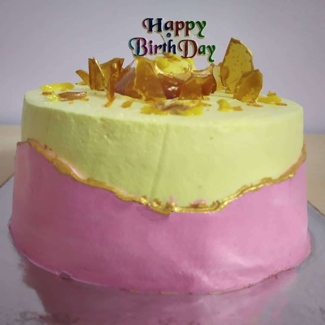Two-Tone Birthday Cake