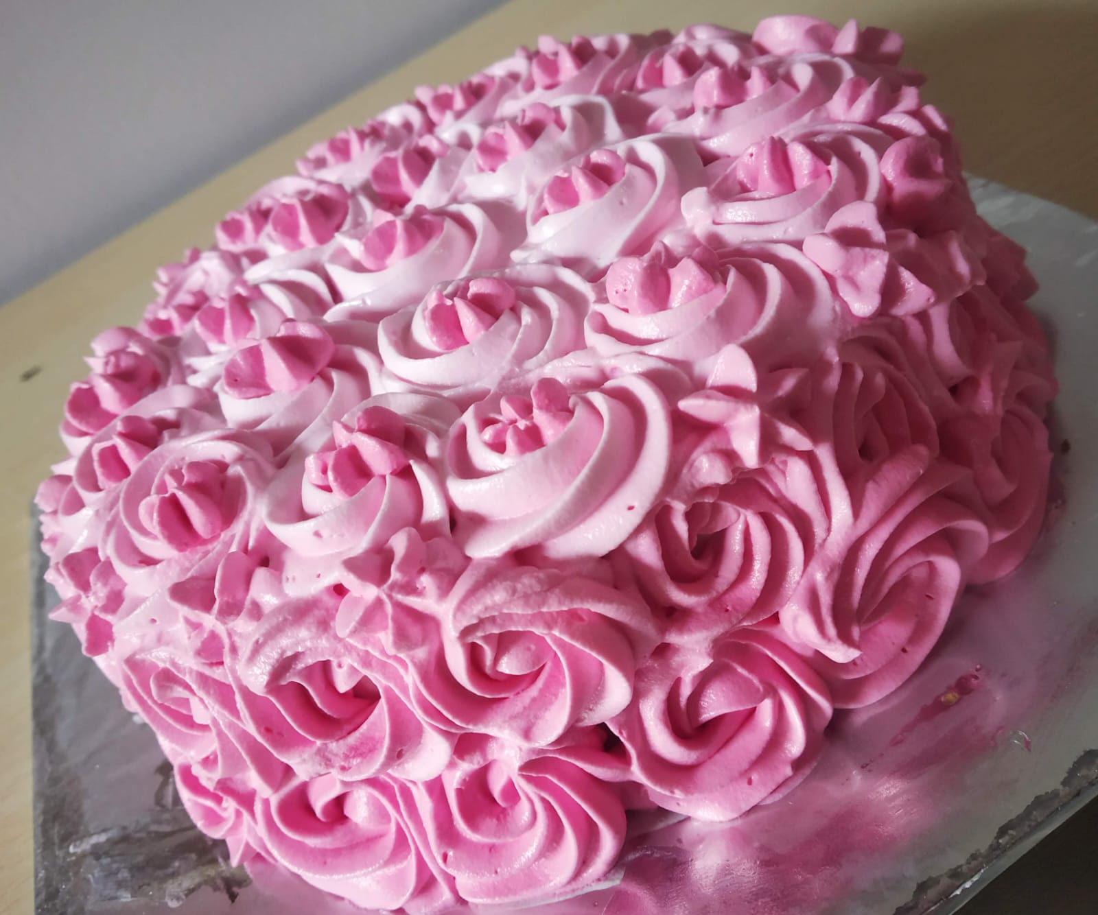 Pink Rose Swirl Cake