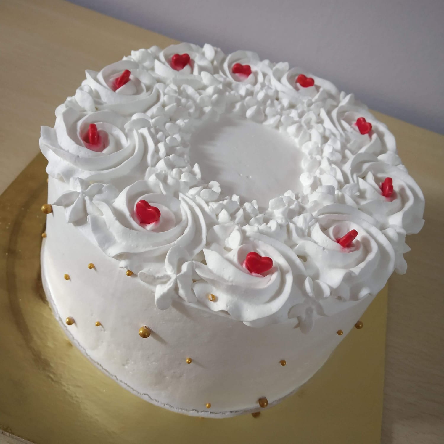 White Cream Celebration Cake