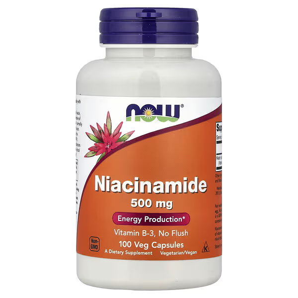 Now Niacinamide 500 mg Capsules