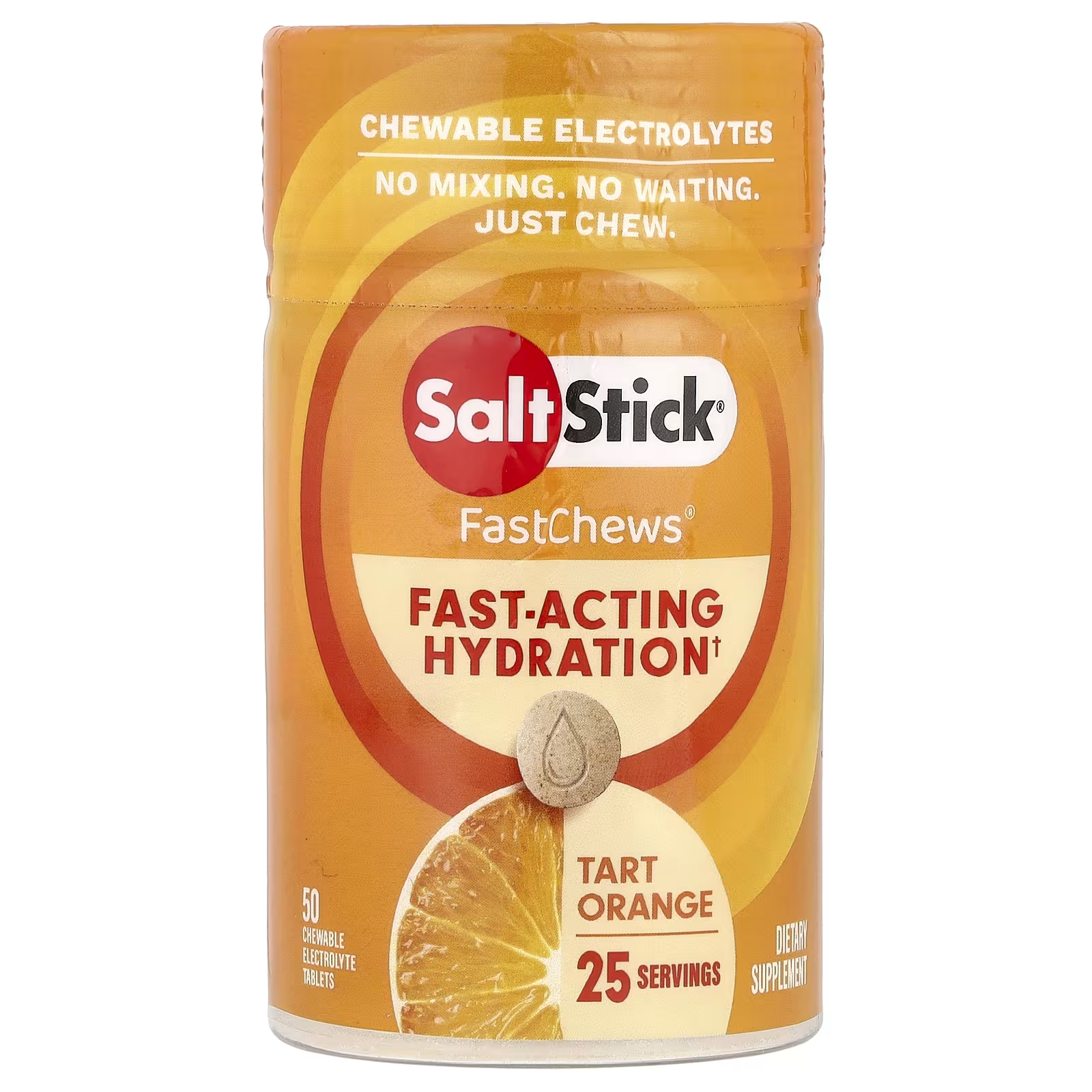  SaltStick FastChews Chewable Electrolytes Tart Orange 