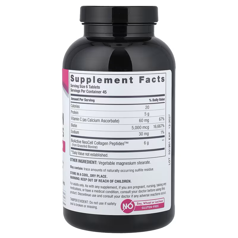 NeoCell Grassfed Collagen Peptides + Vitamin C & Biotin 3,000mg