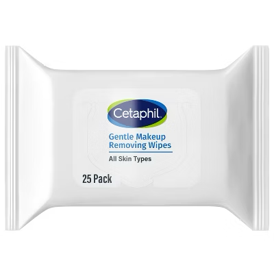 Cetaphil Gentle Makeup Removing Wipes 25 Pre Moistened Towelettes