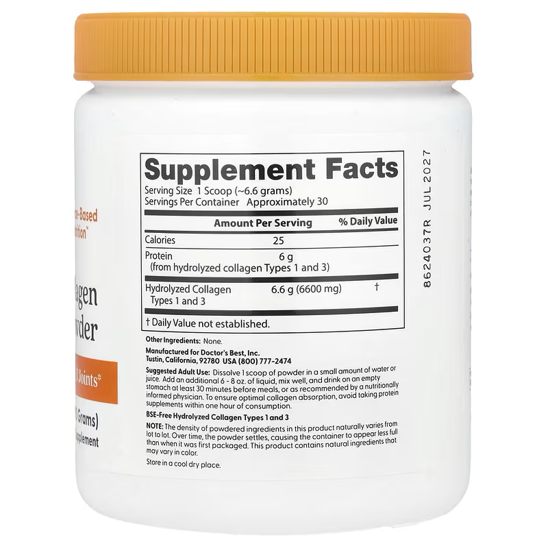 Doctor's Best Pure Collagen Types 1 And 3 Powder
