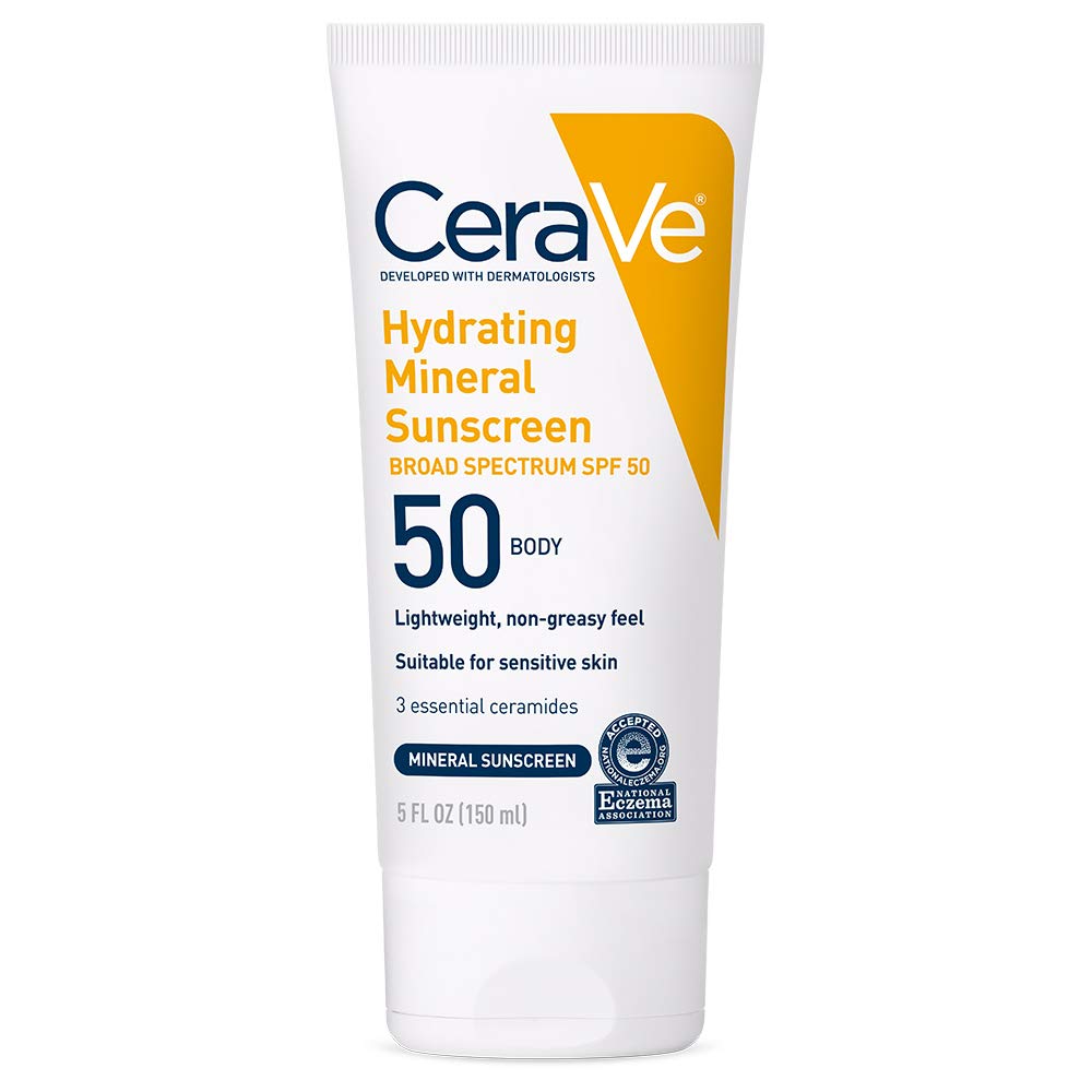 CeraVe Hydrating Mineral Sunscreen SPF 50 for Body