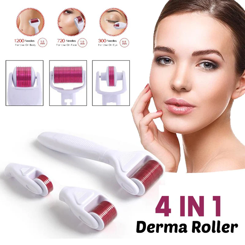 Drs 4in1 Derma Micro Needles Titanium Roller Skin Anti Aging 