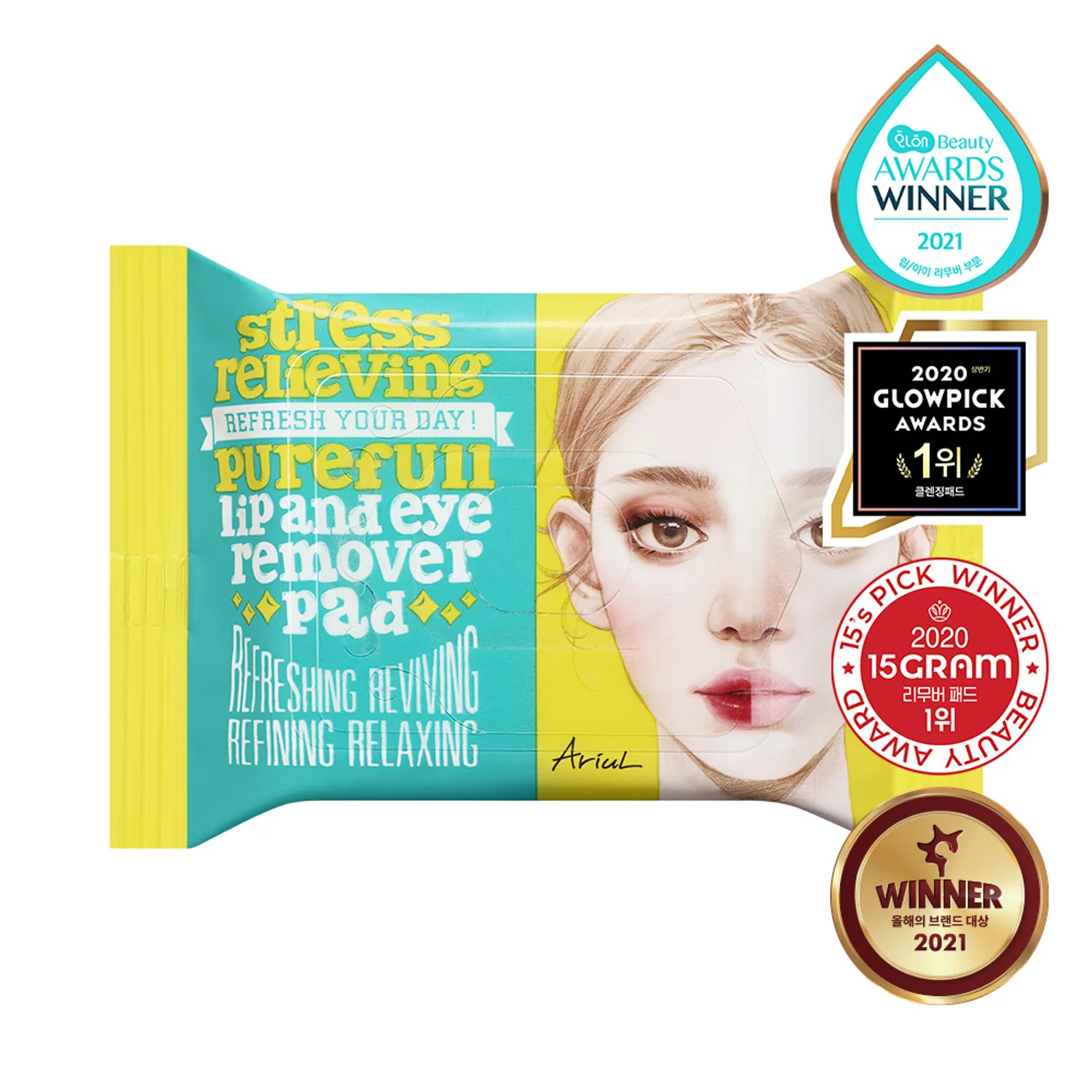 Ariul Stress Relieving Purefull Lip and Eye Remover Pad