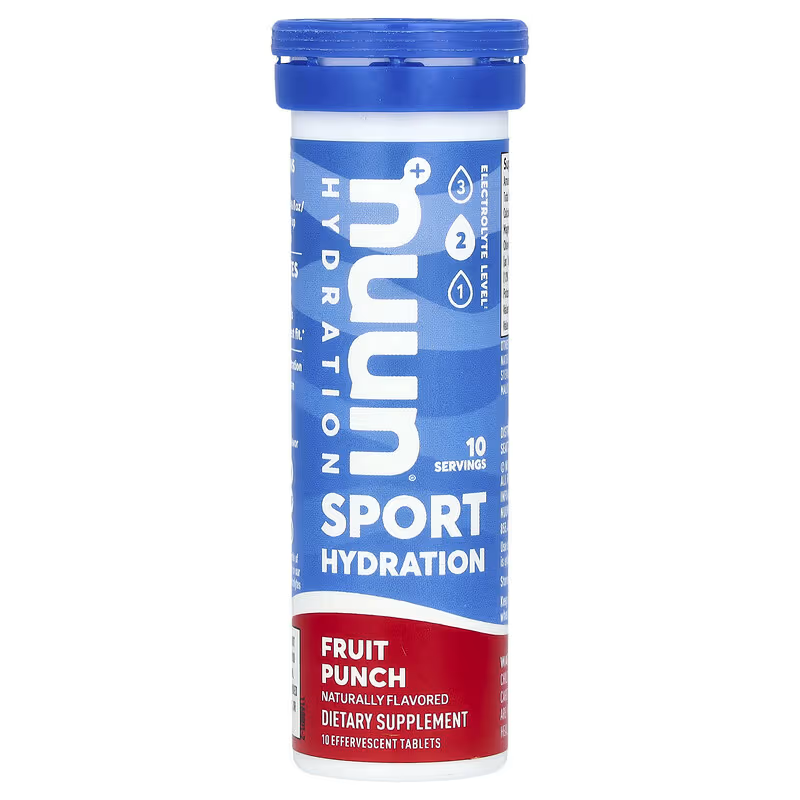 Nuun Sport Hydration Effervescent Electrolyte Drink Tablets Fruit Punch