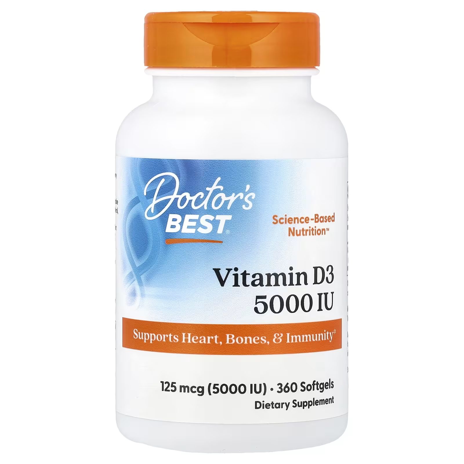  Doctors Best Vitamin D3 125mcg (5,000 IU)