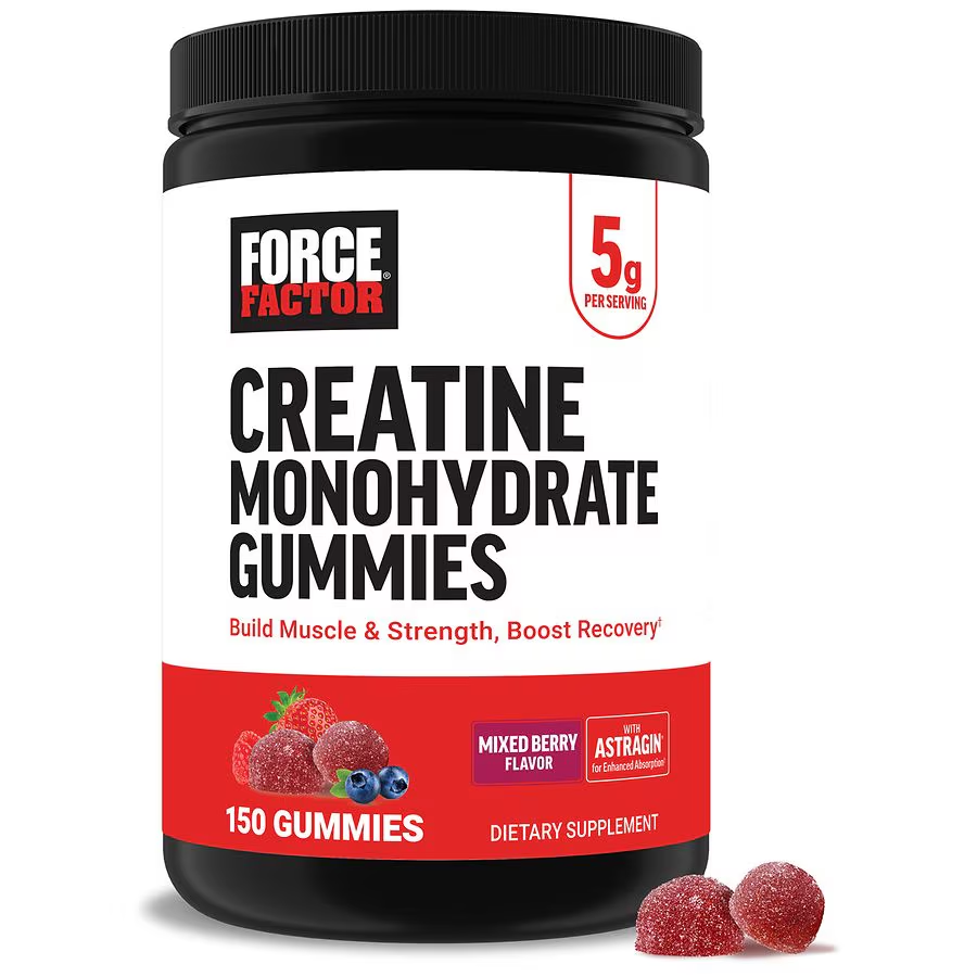  Force Factor Creatine Monohydrate Gummies Mixed Berry