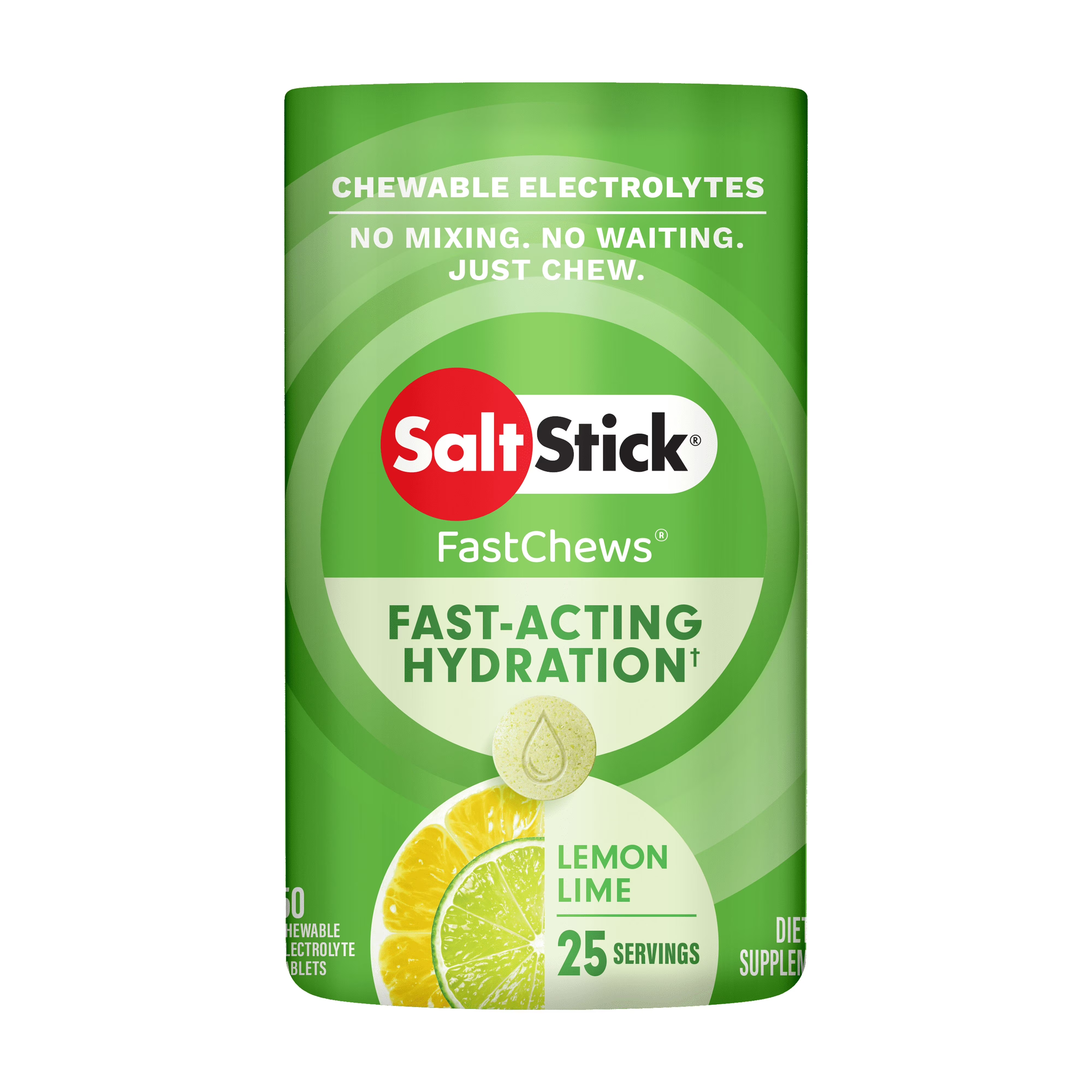  SaltStick FastChews Chewable Electrolytes Lemon Lime 