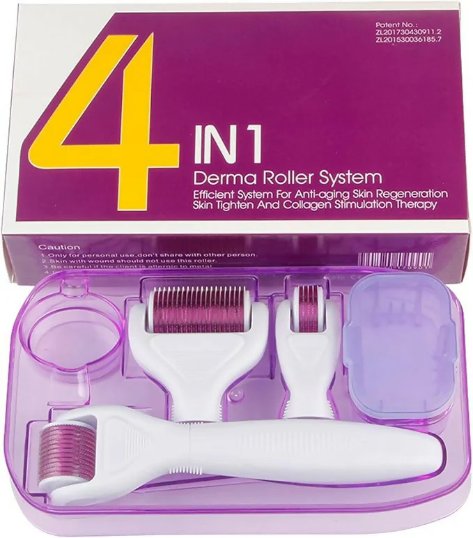 Drs 4in1 Derma Micro Needles Titanium Roller Skin Anti Aging 