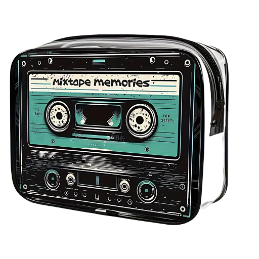 Cassete Mixtape Makeup Bag