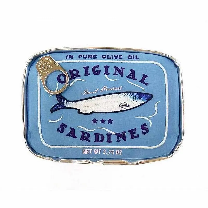 Sardines Makeup Bag blue color