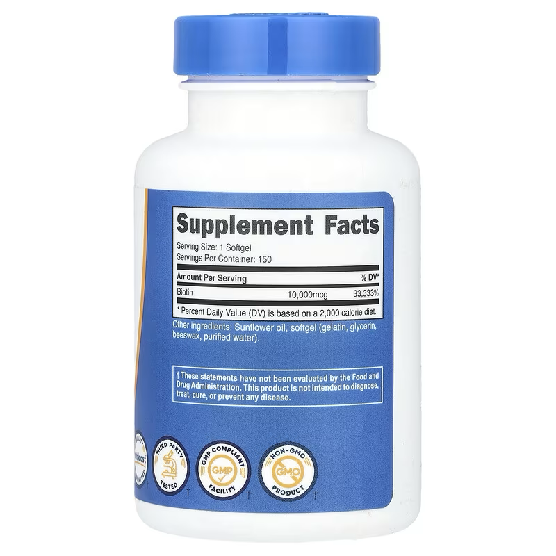 Nutricost Biotin (Vitamin B7) 10,000mcg