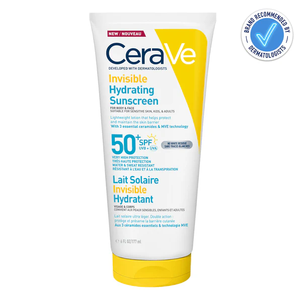 CeraVe Invisible Hydrating Sunscreen Lotion spf50+
