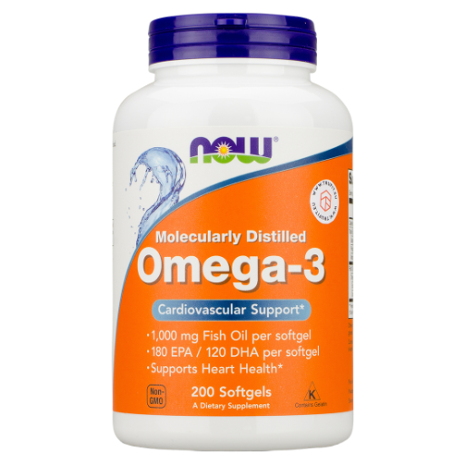 Now Foods - Omega-3 Molecularly Distilled - Cardiovascular support 1,000mg