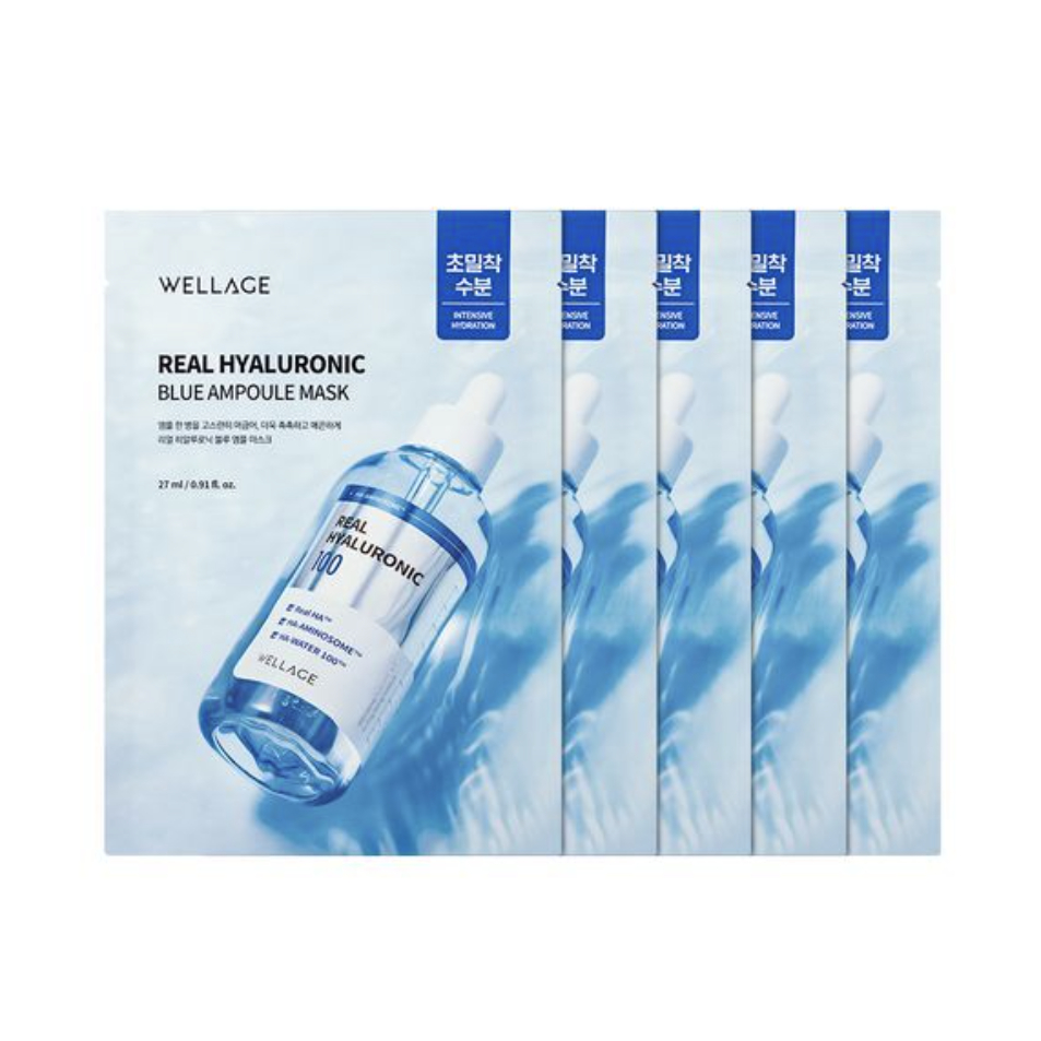 Wellage Real Hyaluronic Blue Ampoule Mask
