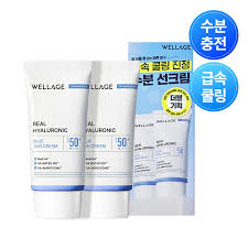 WELLAGE Real Hyaluronic Blue Sun Cream Set