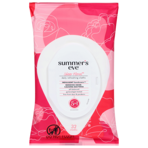 Summer's Eve Sheer Floral Cleansing Cloths