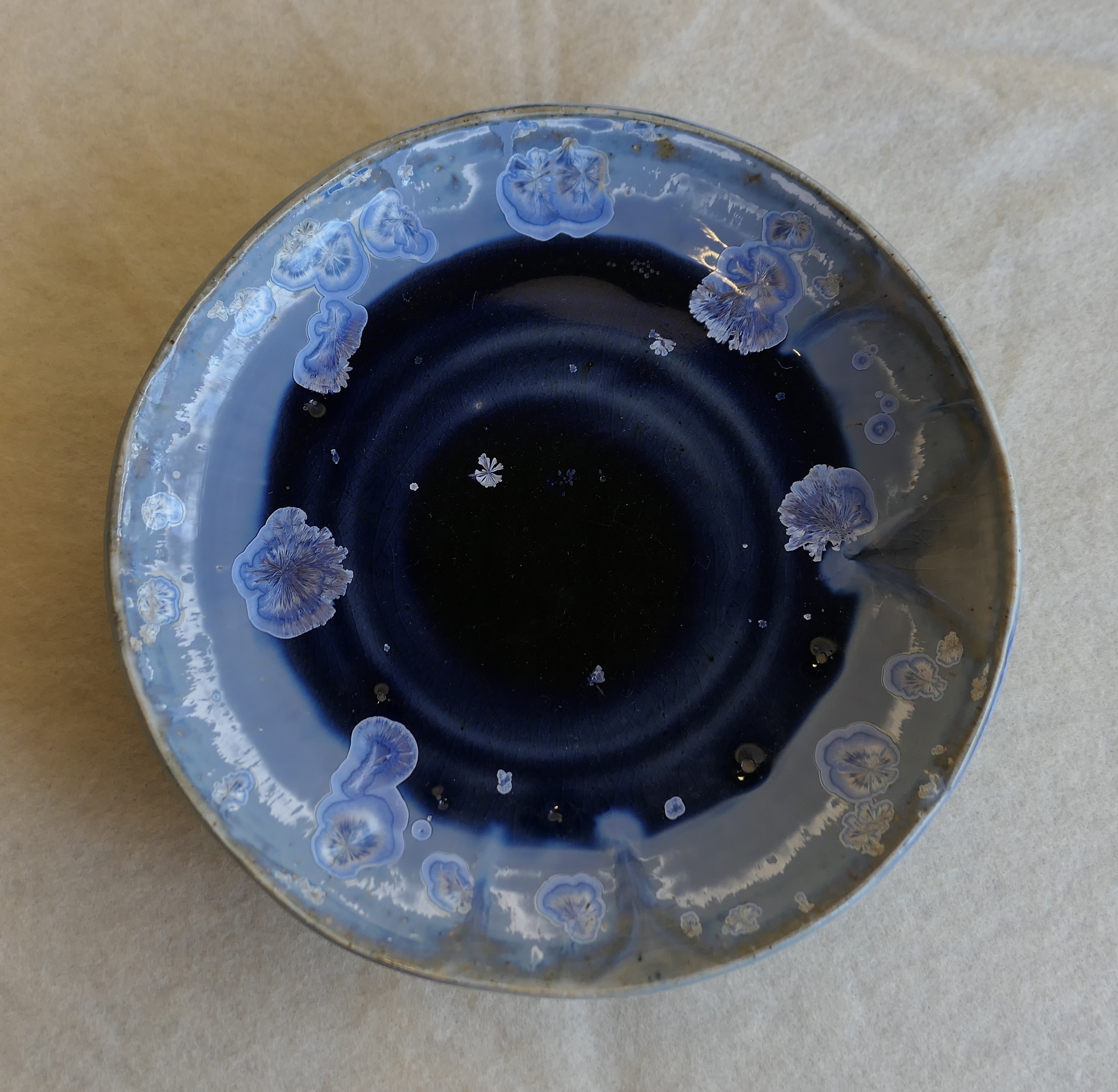 Crystalline Glazed Ceramic Plate