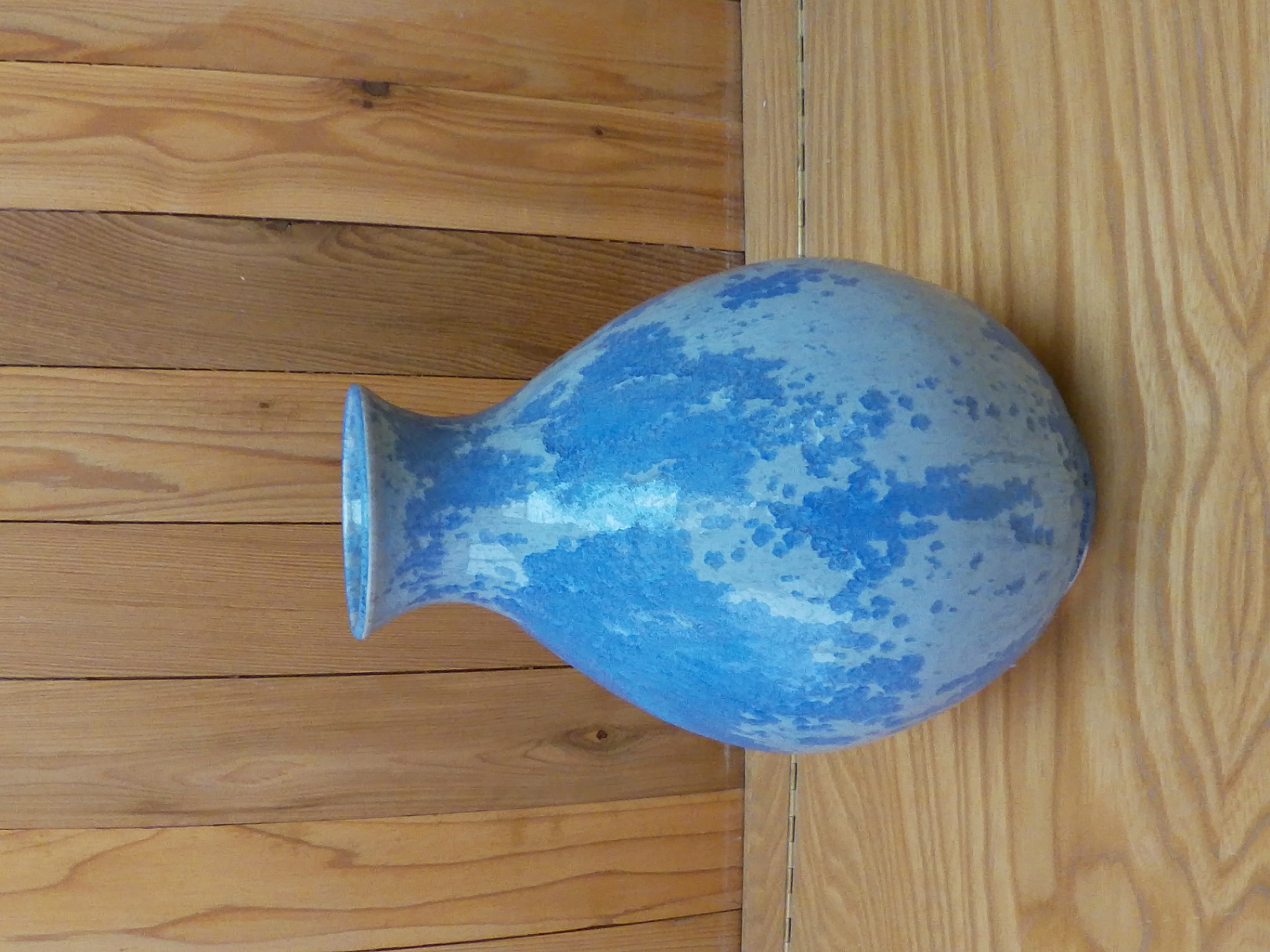 Blue ceramic vase