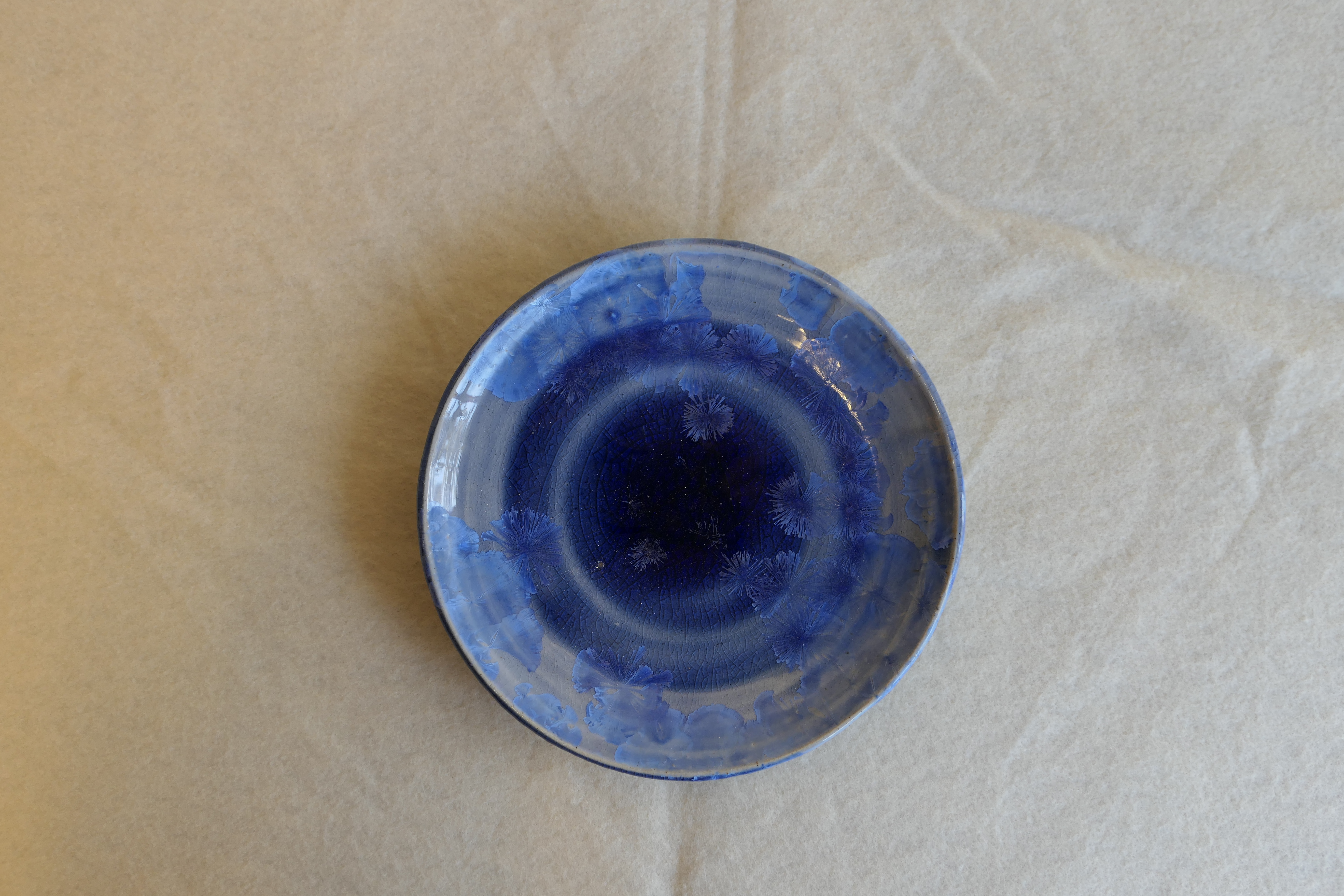 Blue Ceramic Dessert Plate
