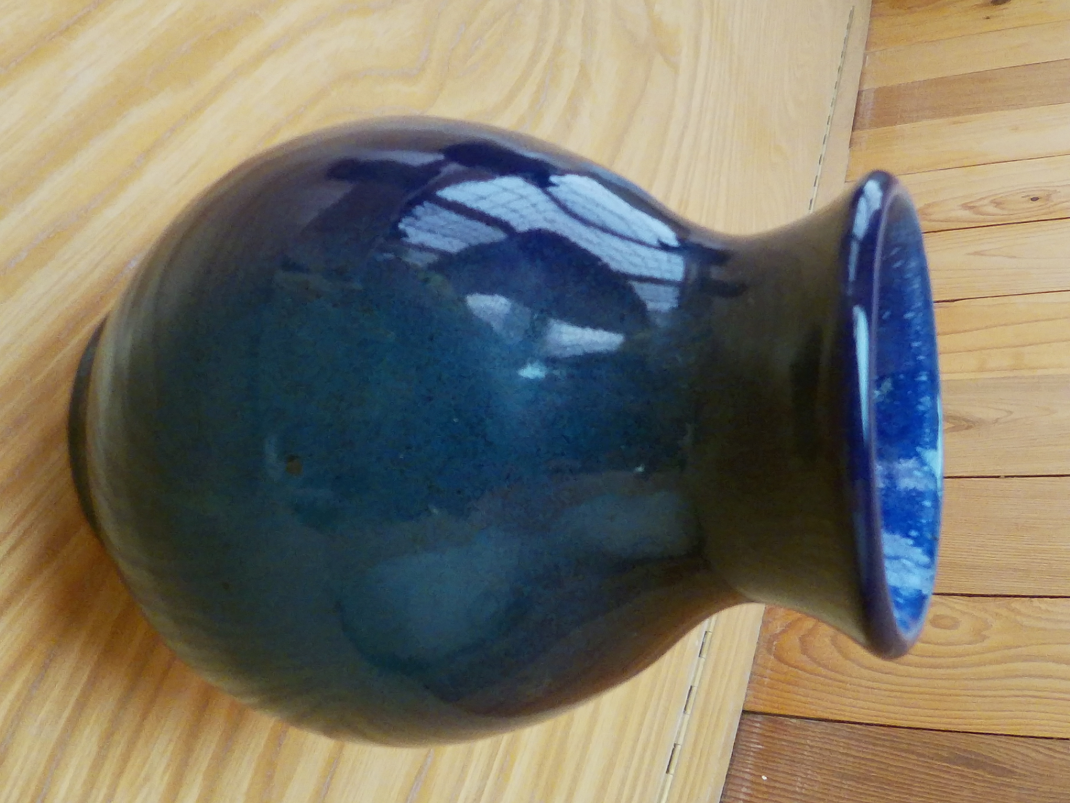 Handcrafted Blue Ceramic Vase