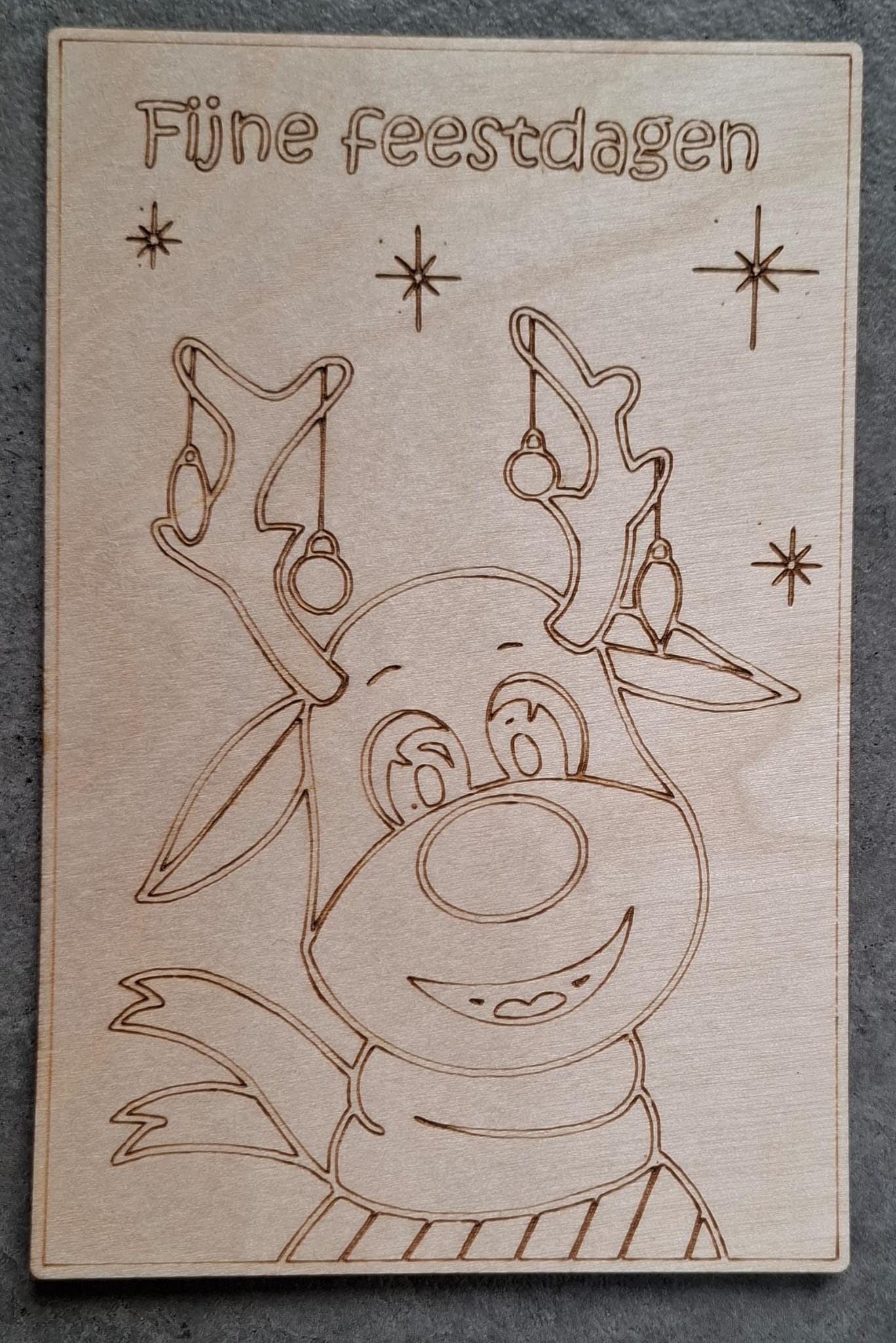 Kerstkaart - rendier