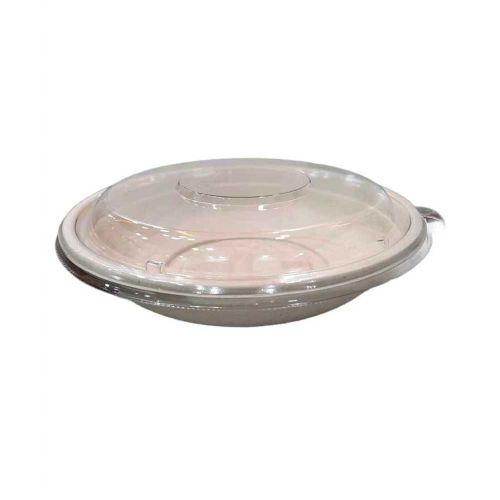 BIODEGRADABLE PULP SALAD BOWL WITH PP LID | 300 pieces 24 oz (720 ml)