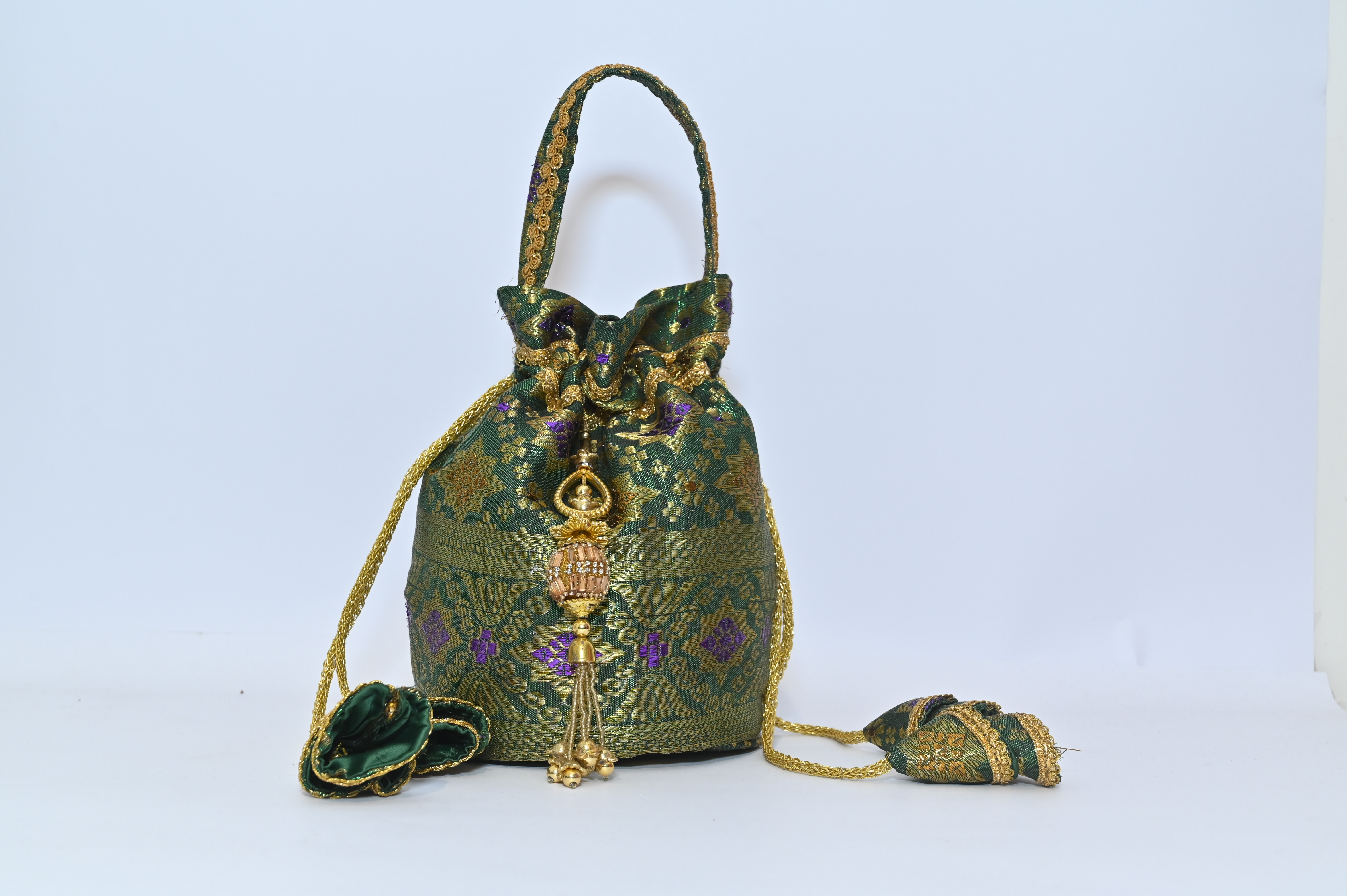 Traditional Silk Drawstring Bag