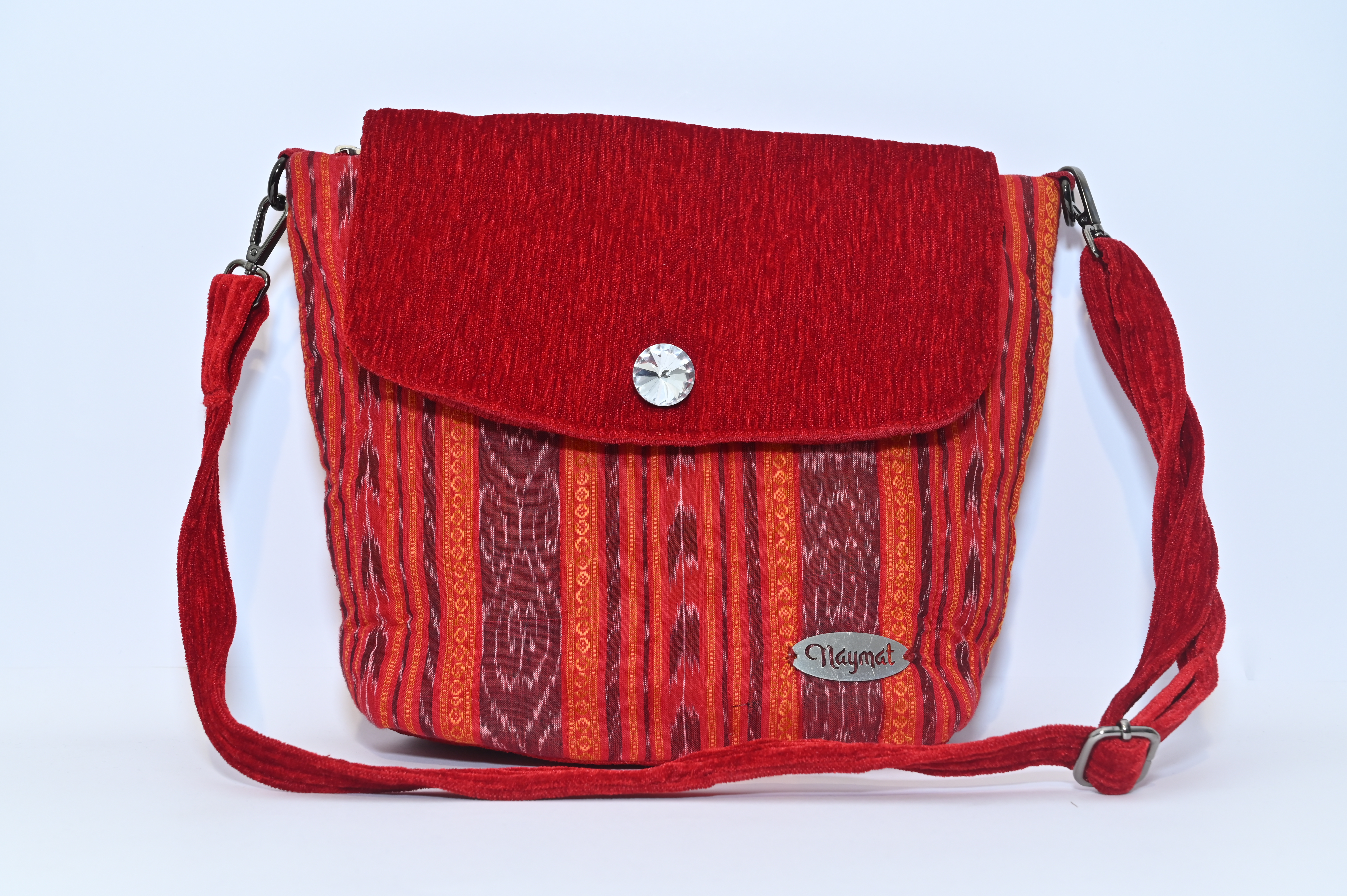 Handcrafted Red Shoulder Bag