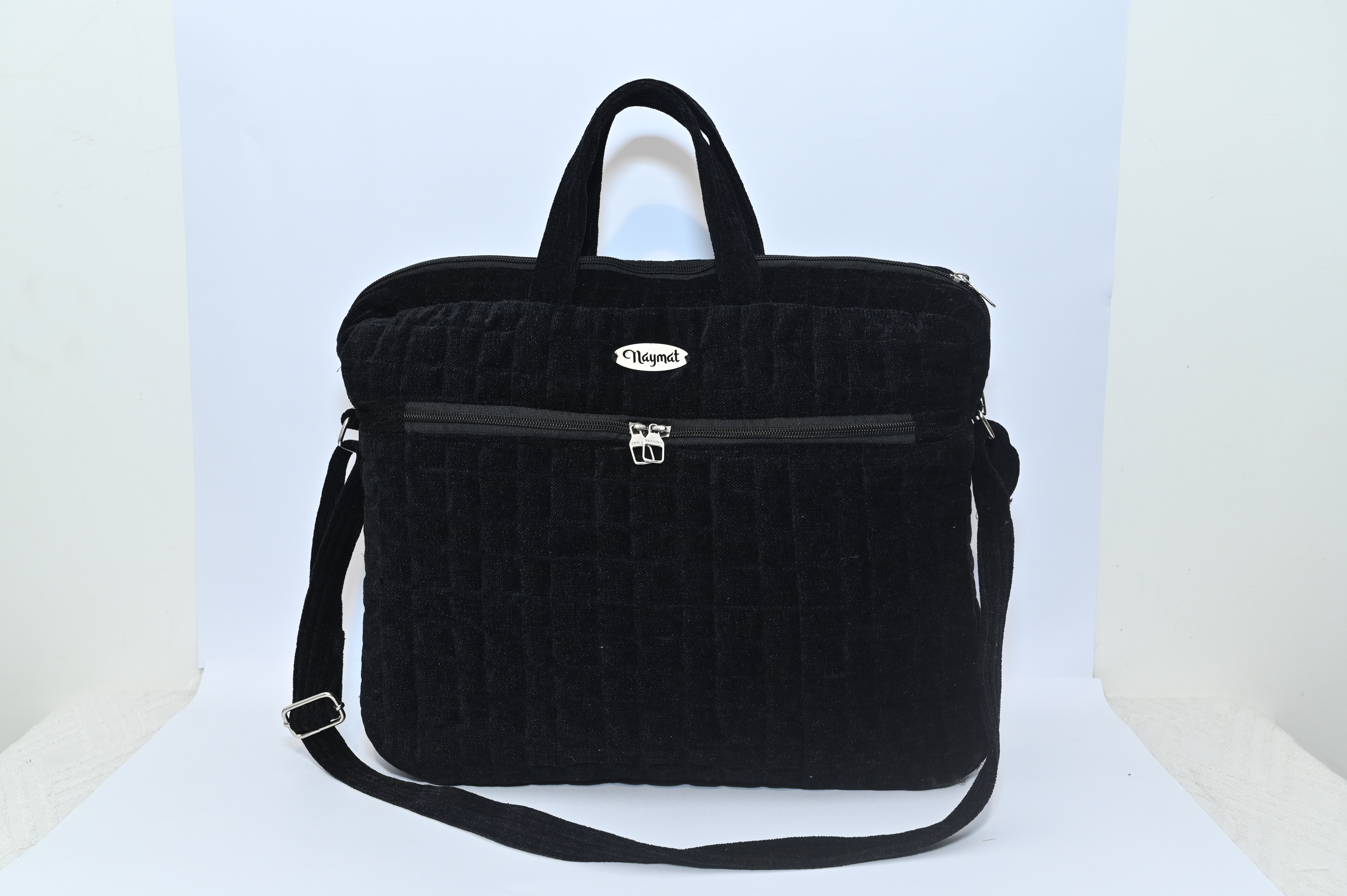 Black Quilted Laptop Bag