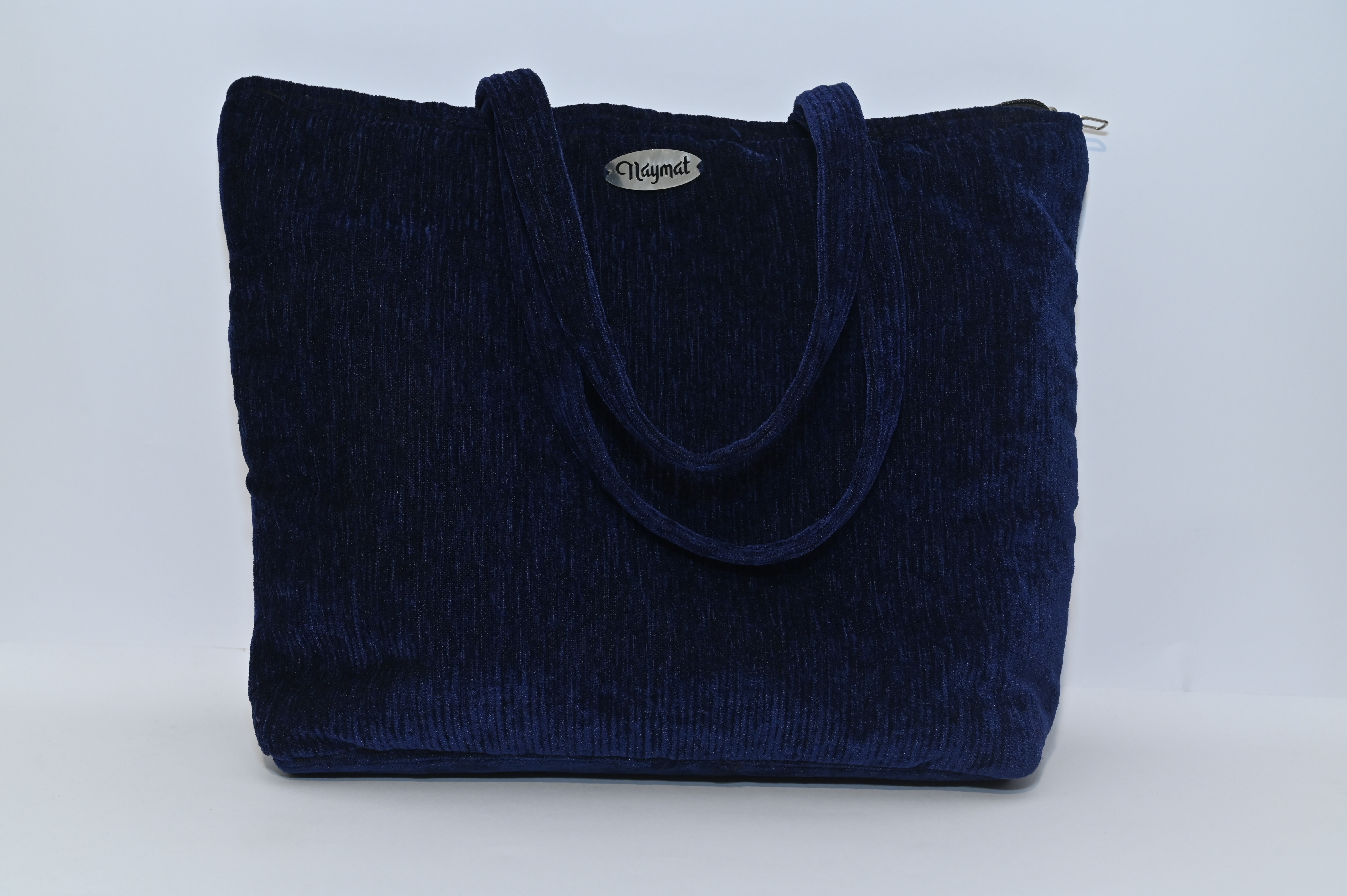 Navy Blue Velvet Tote Bag
