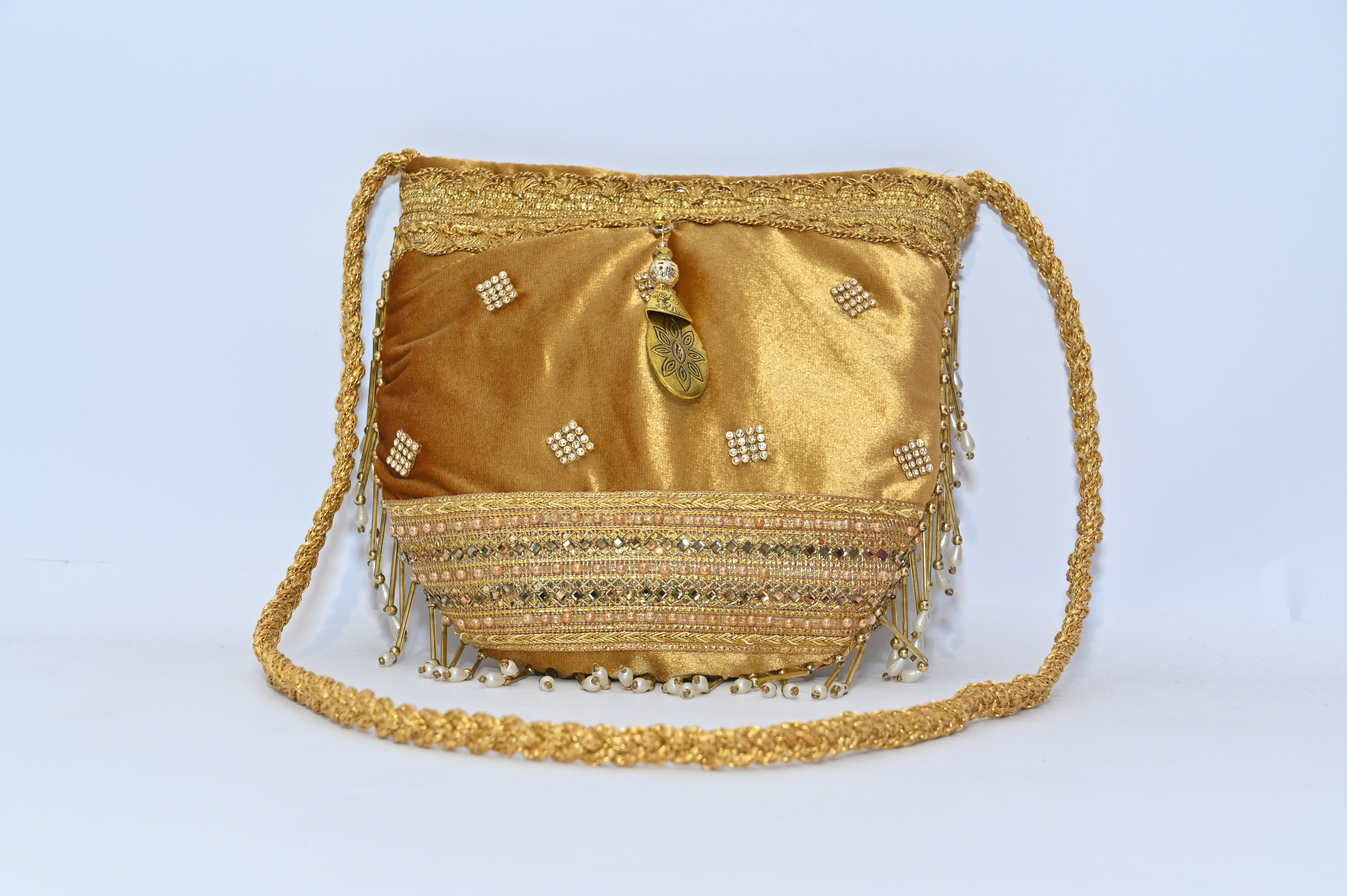 Golden Embellished Handbag