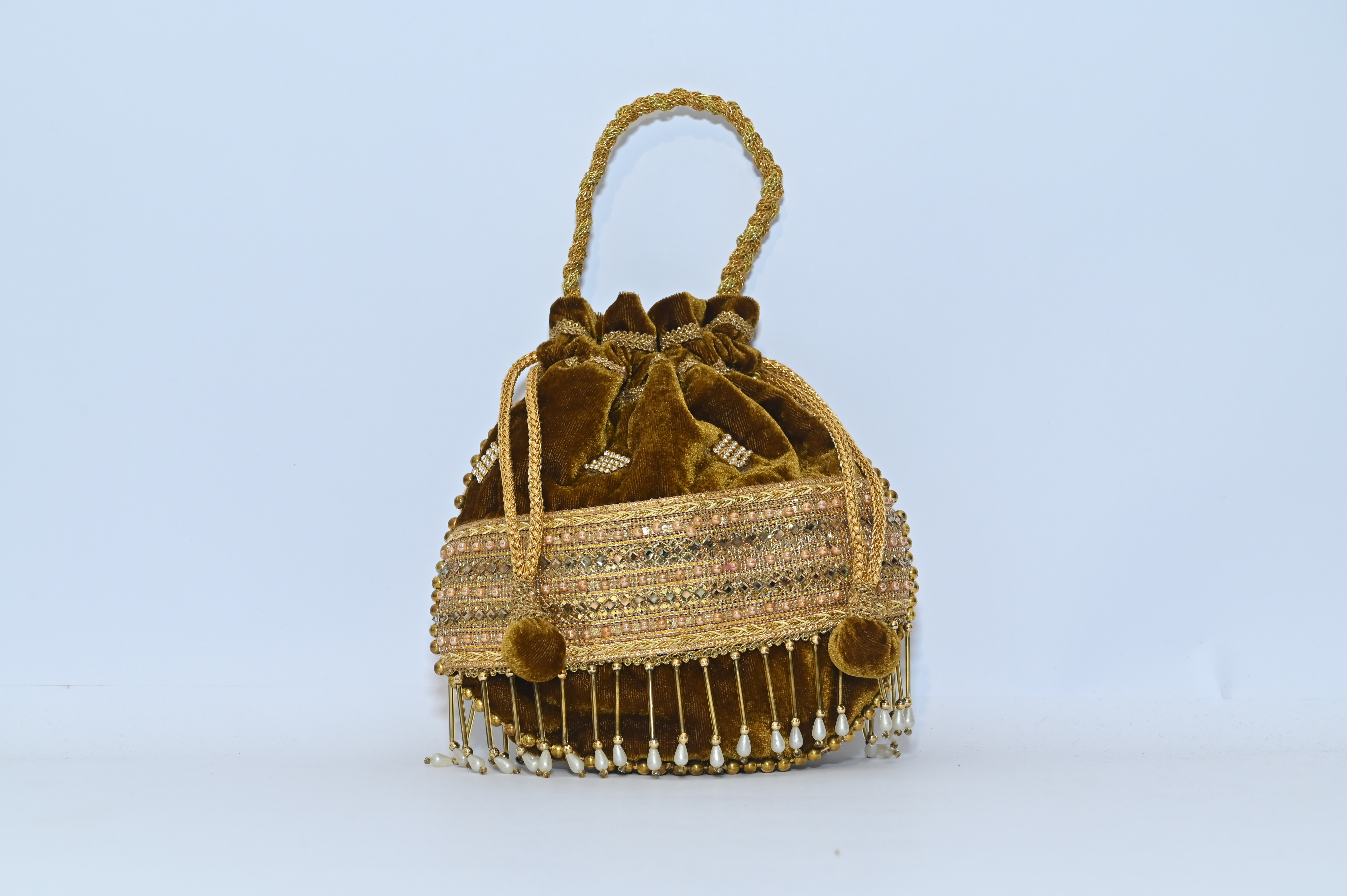 Embroidered Velvet Potli Bag