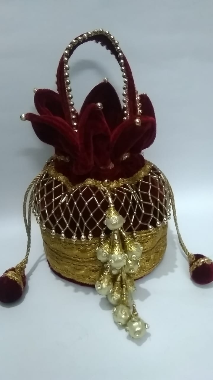 Handcrafted Velvet Potli Bag