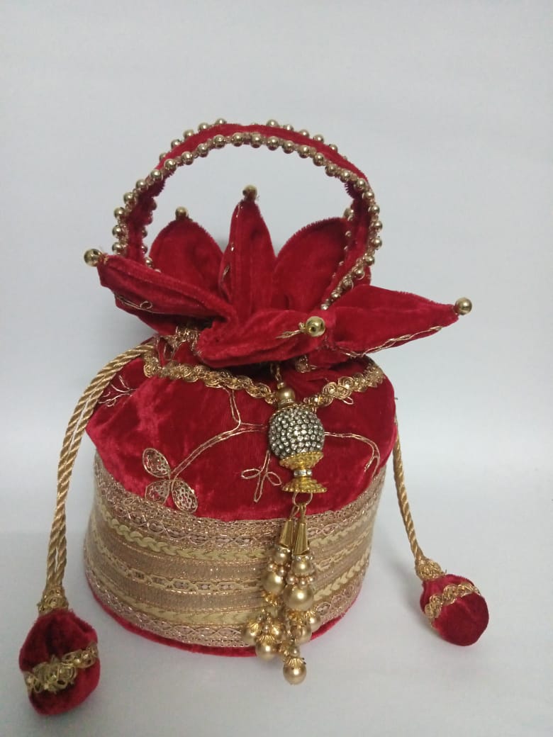 Red Velvet Potli Bag