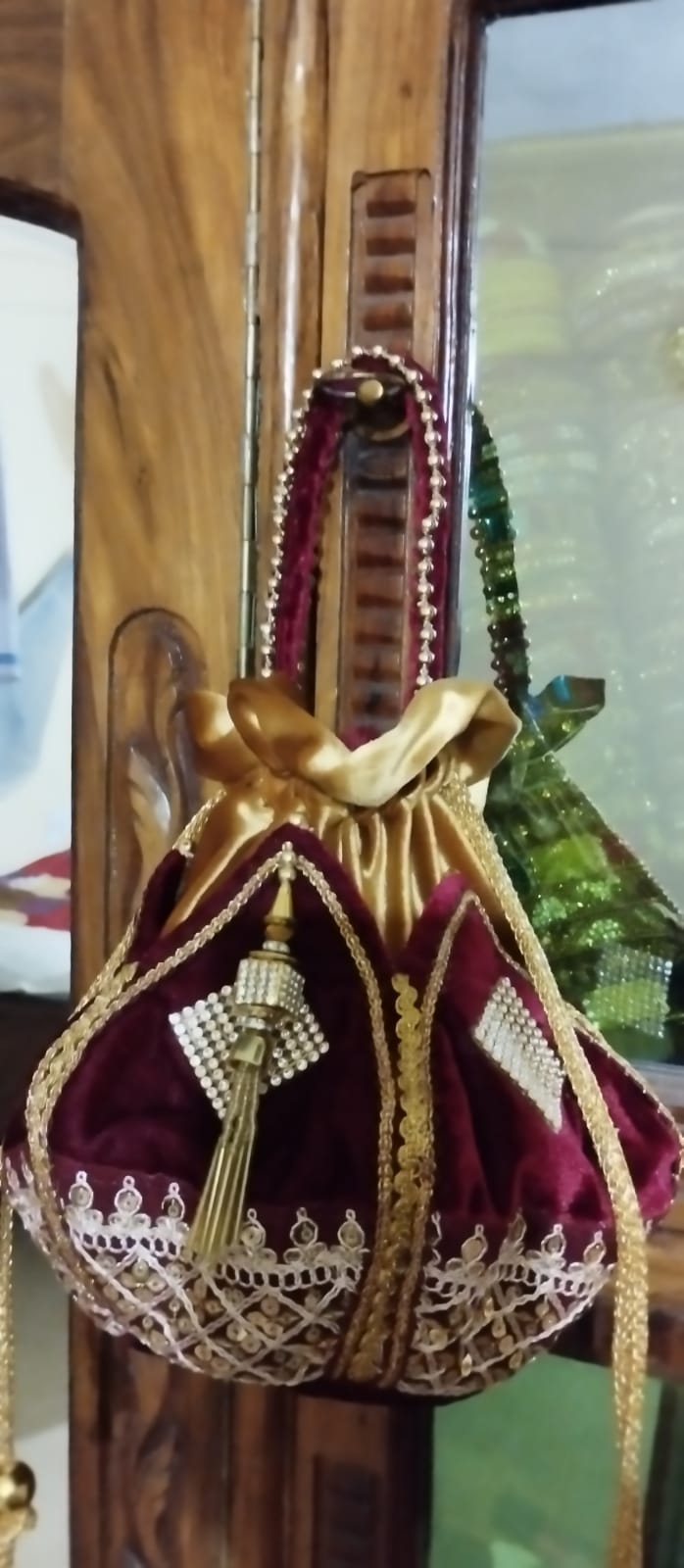 Handcrafted Velvet Potli Bag