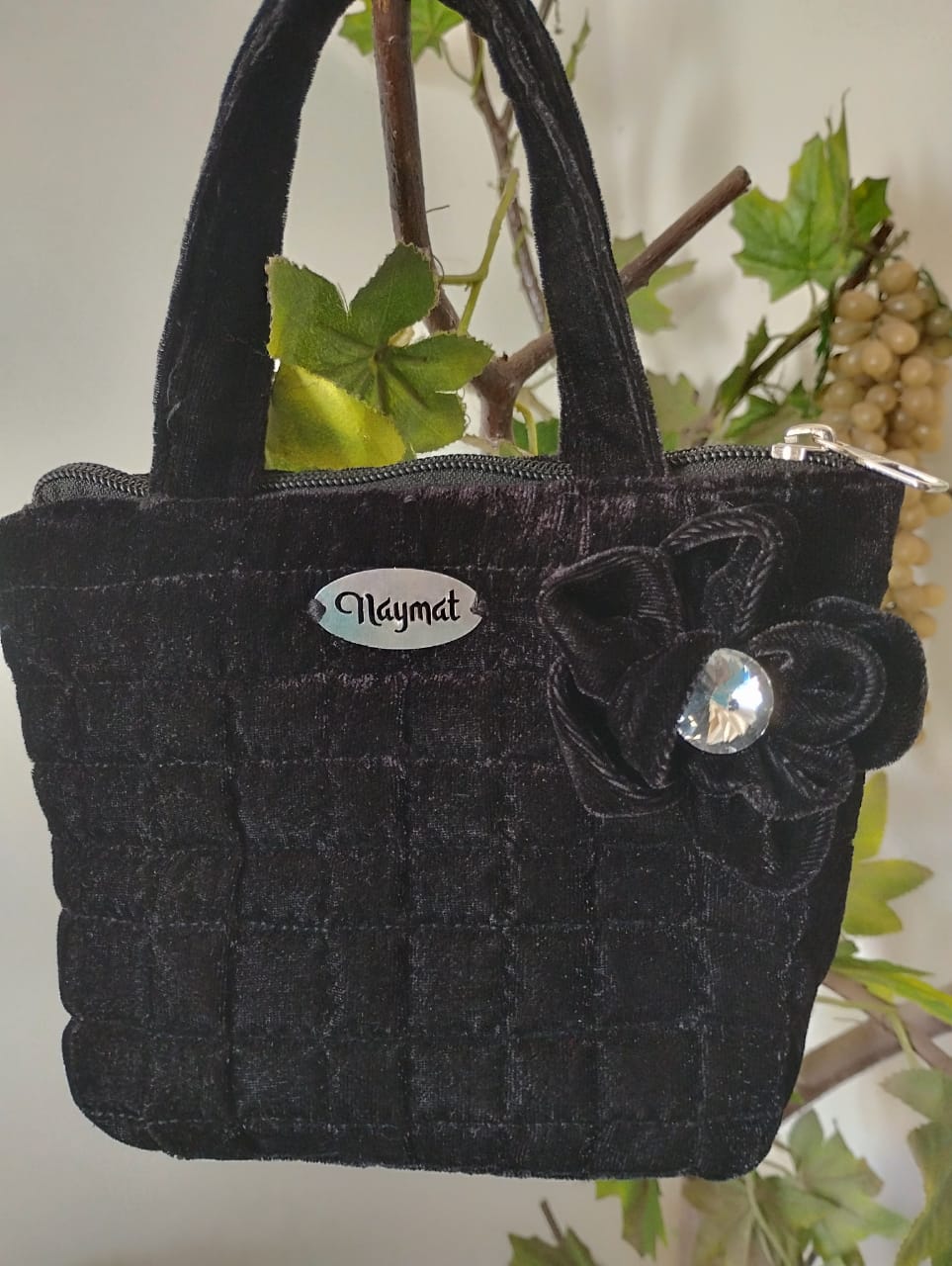 Black Velvet Handbag