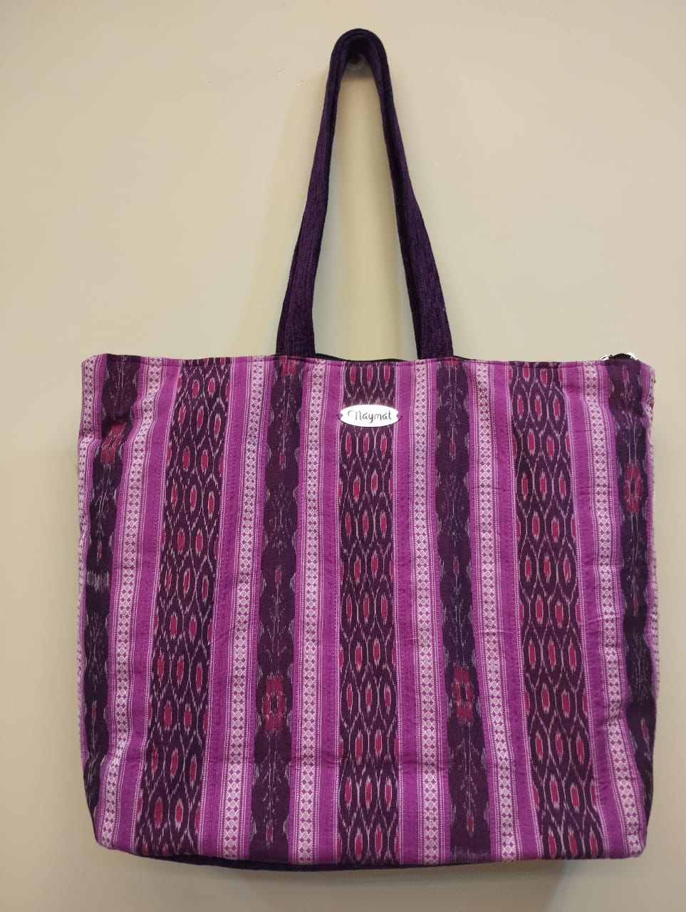 Handcrafted Purple Tote Bag