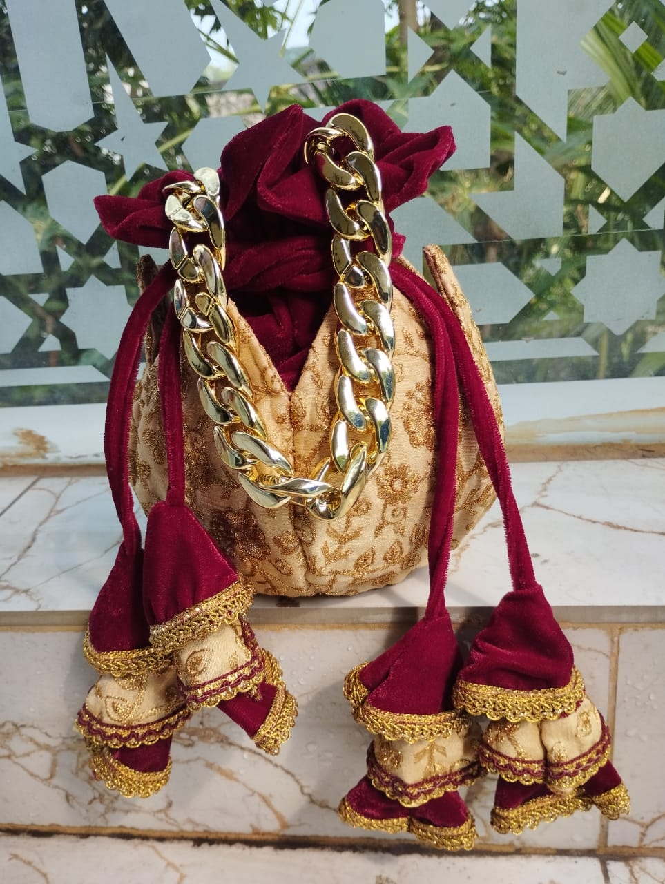 Embroidered Potli Bag