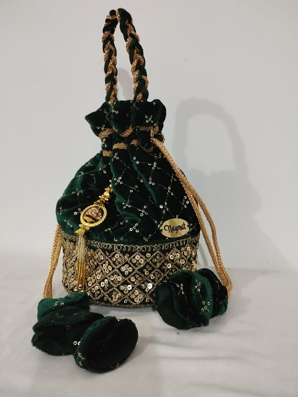 Embroidered Velvet Potli Bag