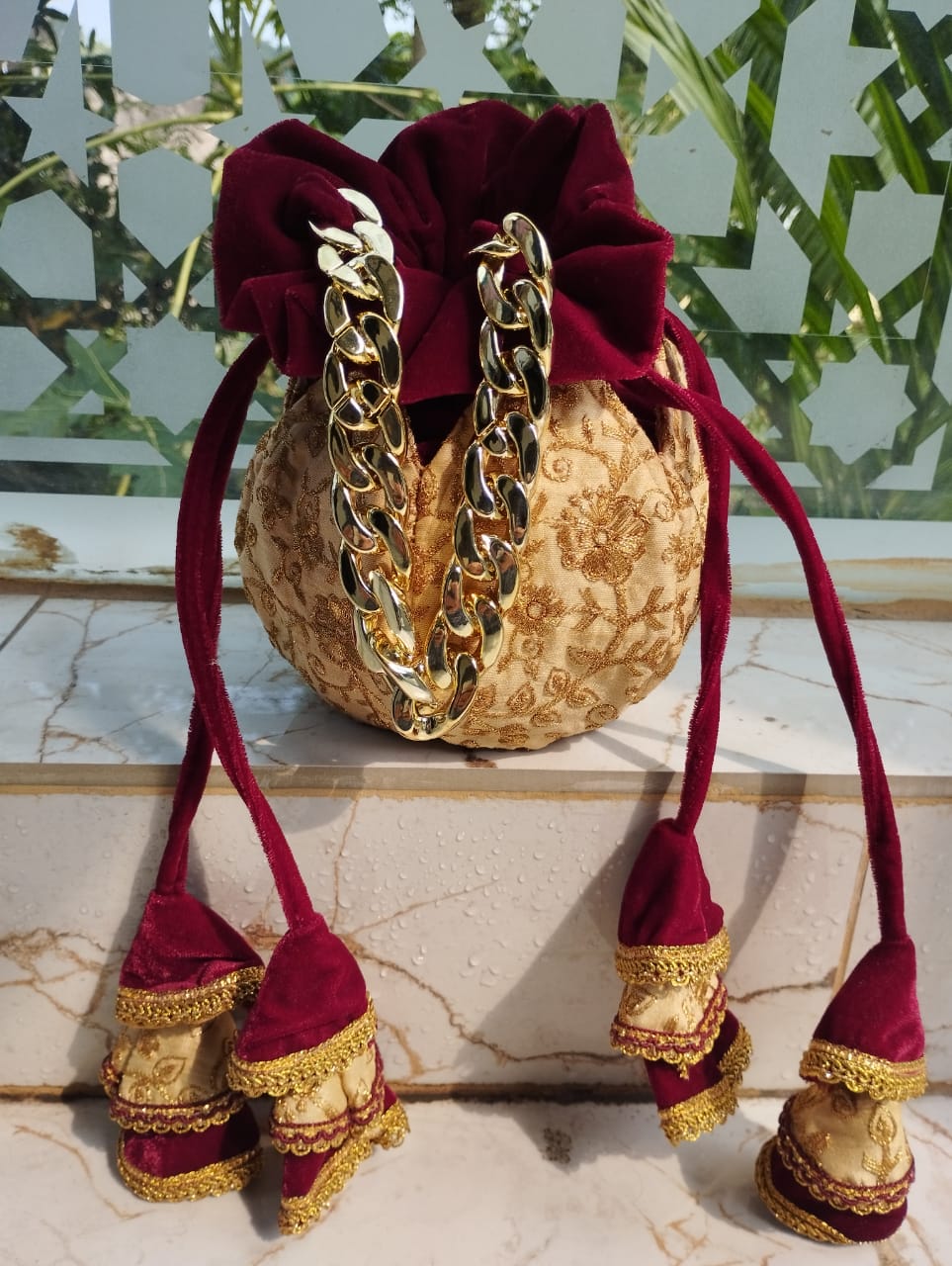 Embroidered Potli Bag
