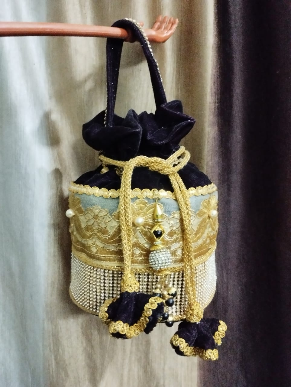 Velvet Potli Bag